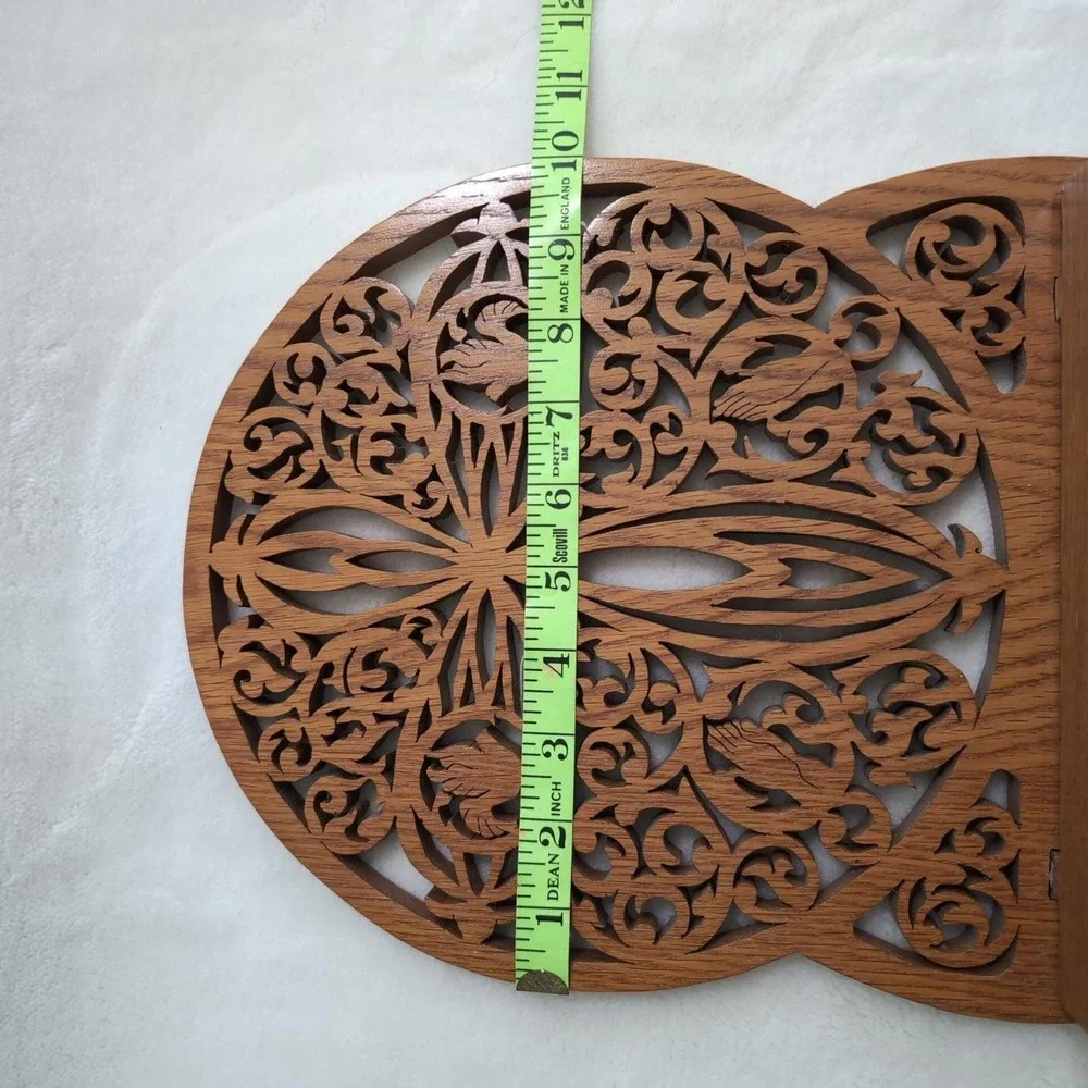 Vintage Handmade Fretwork Wood Wall Shelf Scrollwork Victorian Ornate Laser Cut